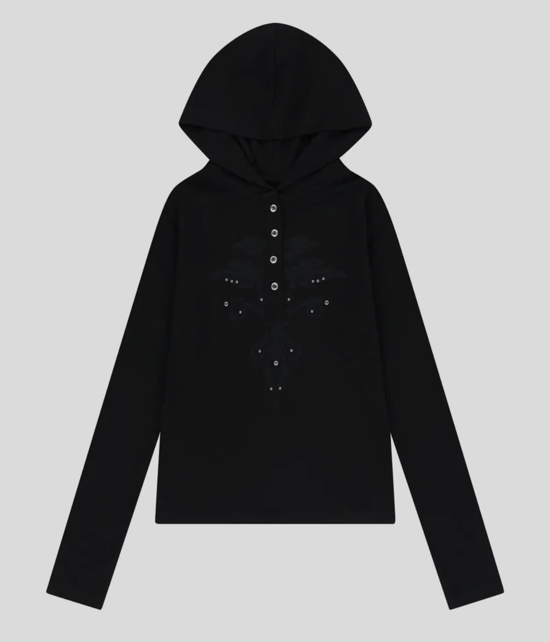 아캄 스터드 리프 후드 롱슬리브 studded leaf 1 사이즈 상품이미지2