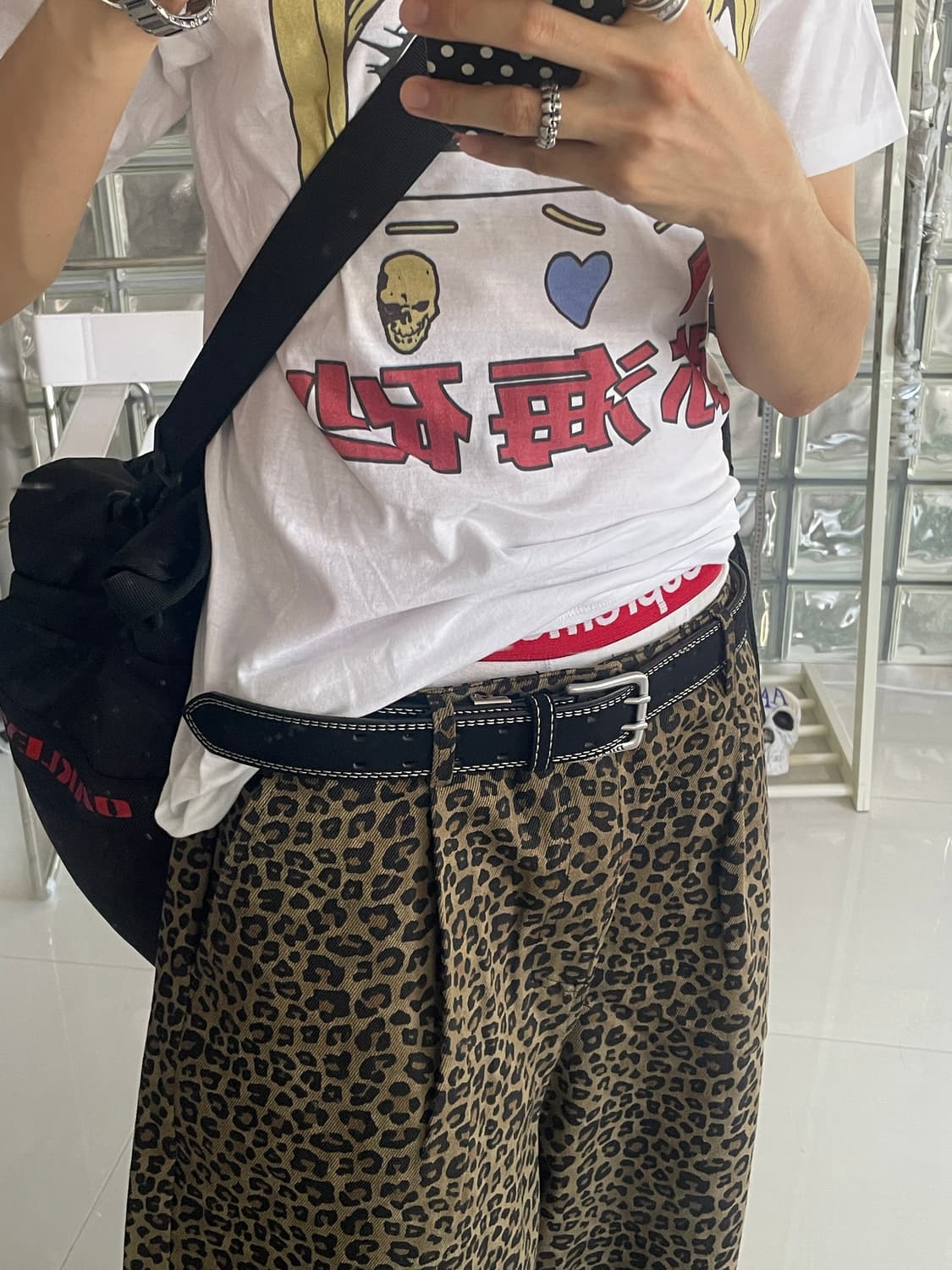 Leopard tuck pants 레오파드 턱 팬츠 상품이미지4