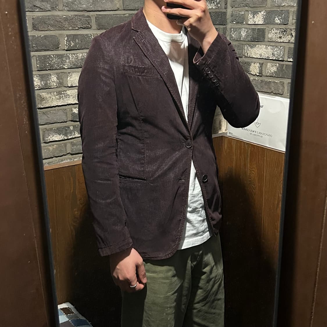 M) 아르마니 꼴레지오니 다크 퍼플 블레이저 자켓 상품이미지9