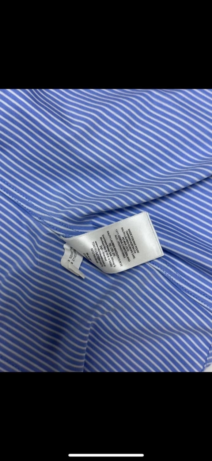 폴로랄프로렌 스트라이프 니트드레스셔츠 스카이블루 s 상품이미지9