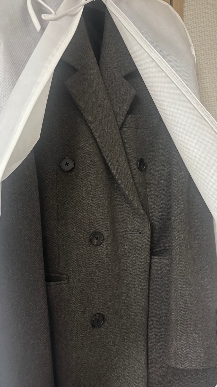 엘무드 그레이웨일 더블 코트 카키 상품이미지5