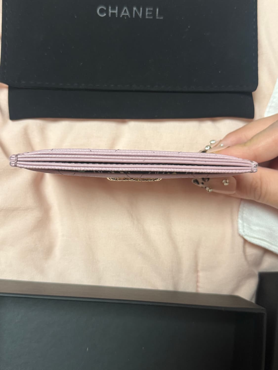 샤넬 카드지갑 핑크 상품이미지4