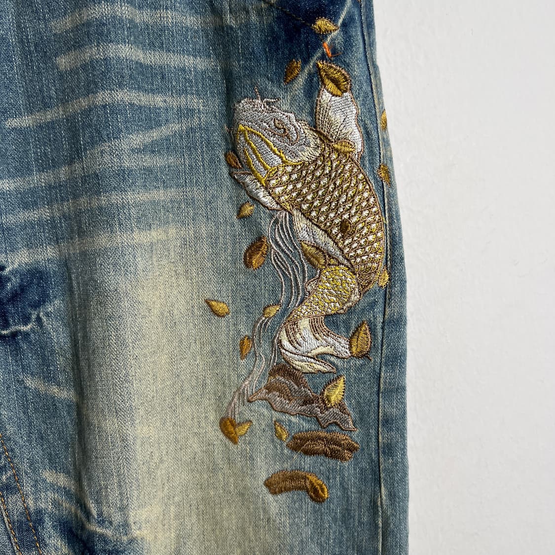 seku 빈티지 오리엔탈 워싱 데님 팬츠 XL 상품이미지7