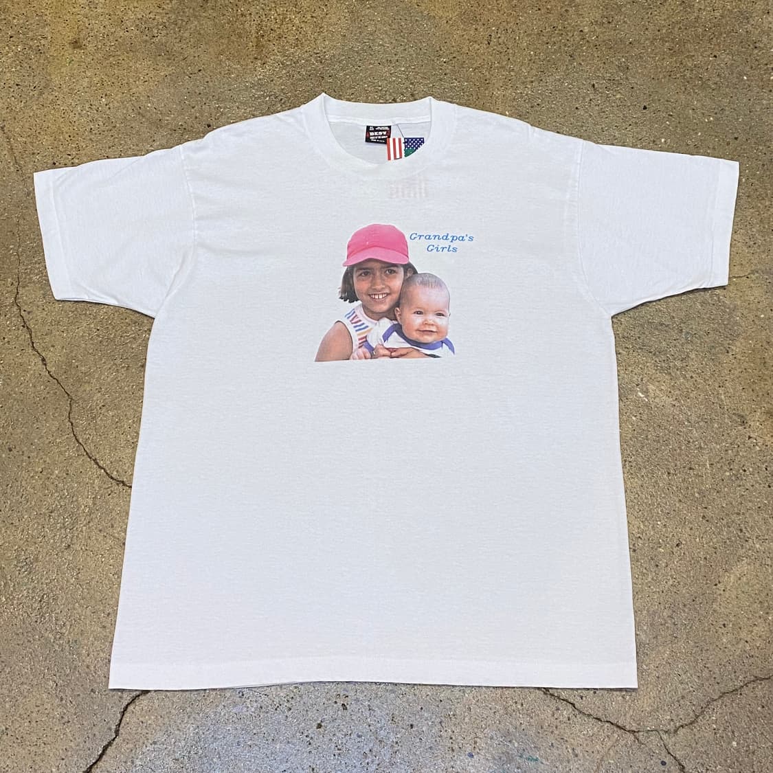 80s Made in USA 미국 빈티지 싱글스티치 손녀들 레어 반팔티 상품이미지1