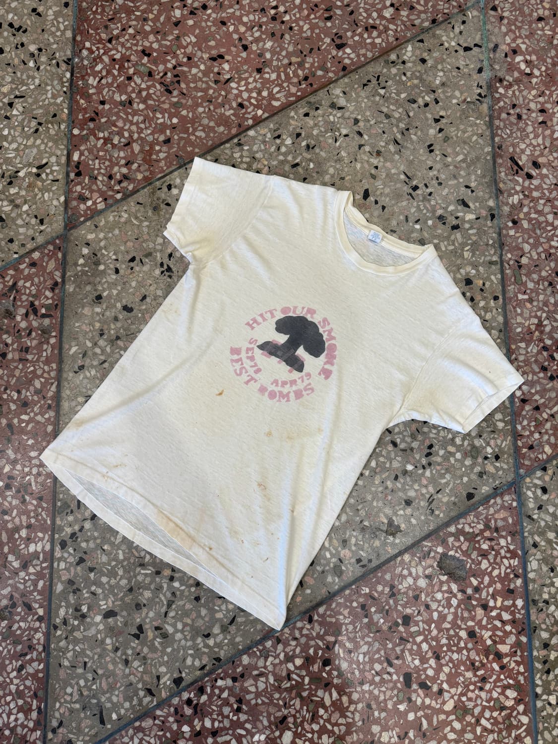 70s 헤인즈 Mushroom Colud 티 (M) 상품이미지2