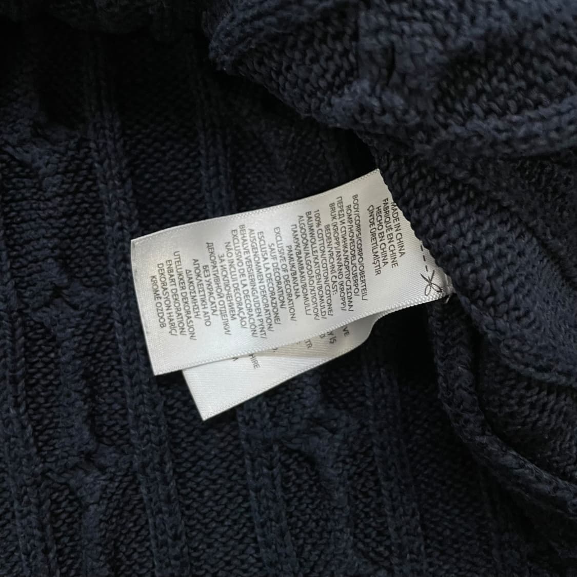 폴로 랄프로렌 포니 로고 케이블 라운드 니트 네이비 상품이미지4