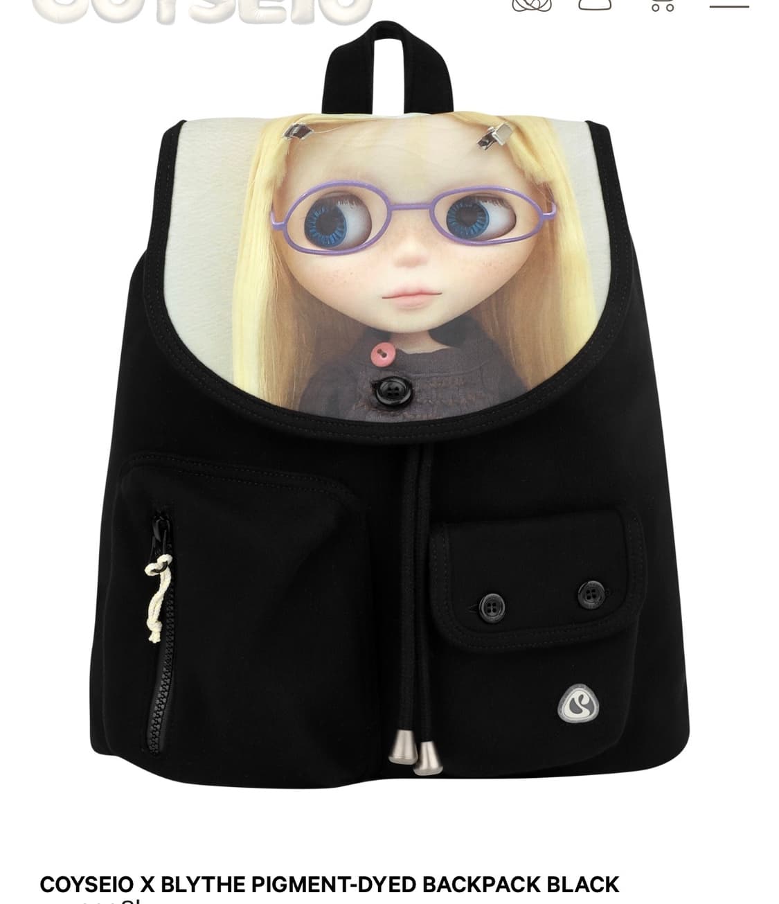 코이세이오 브라이스 피그먼트 백팩 블랙 가방 상품이미지1