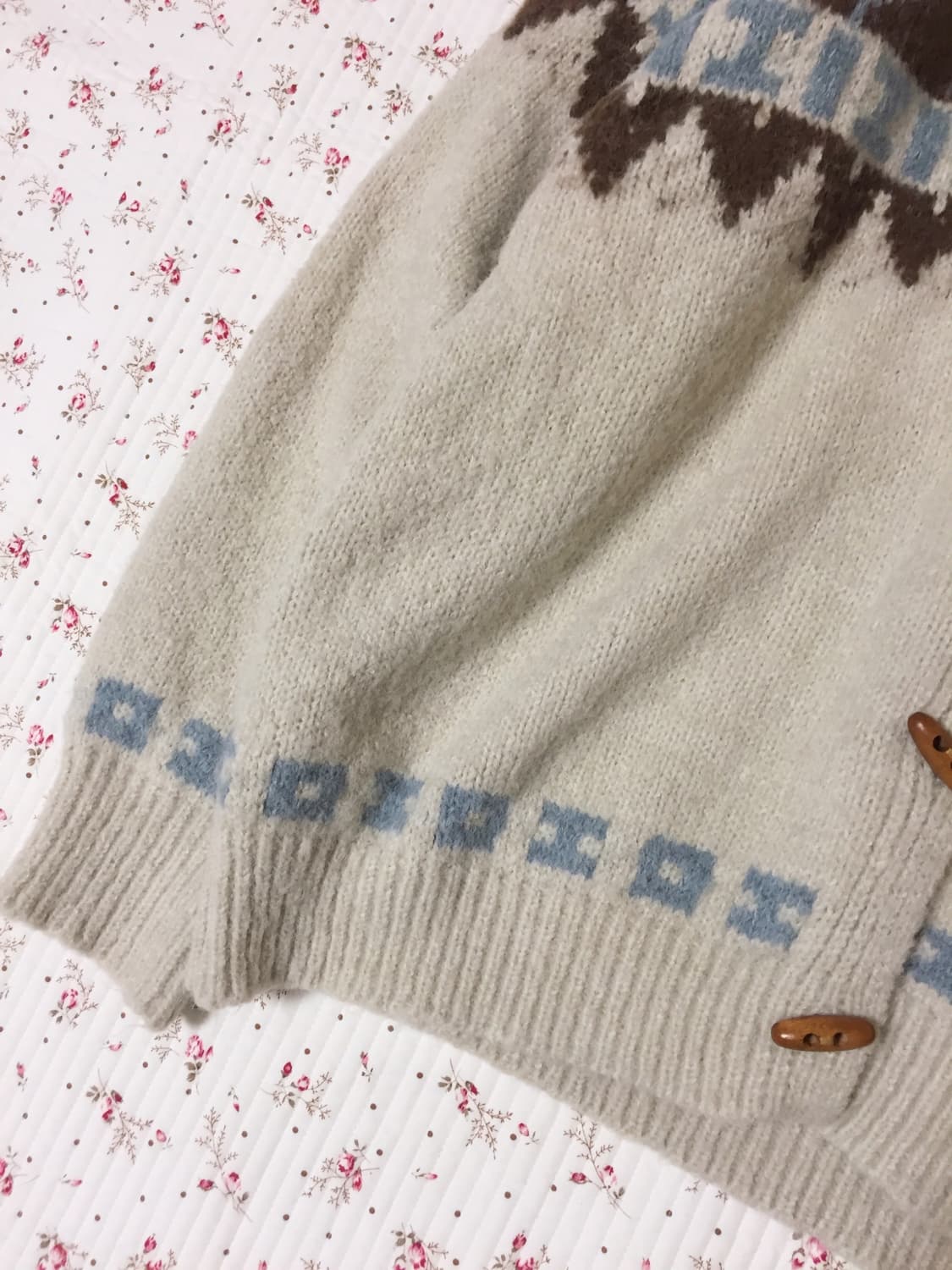 빈티지 모리걸 떡볶이단추 후드 가디건 상품이미지3