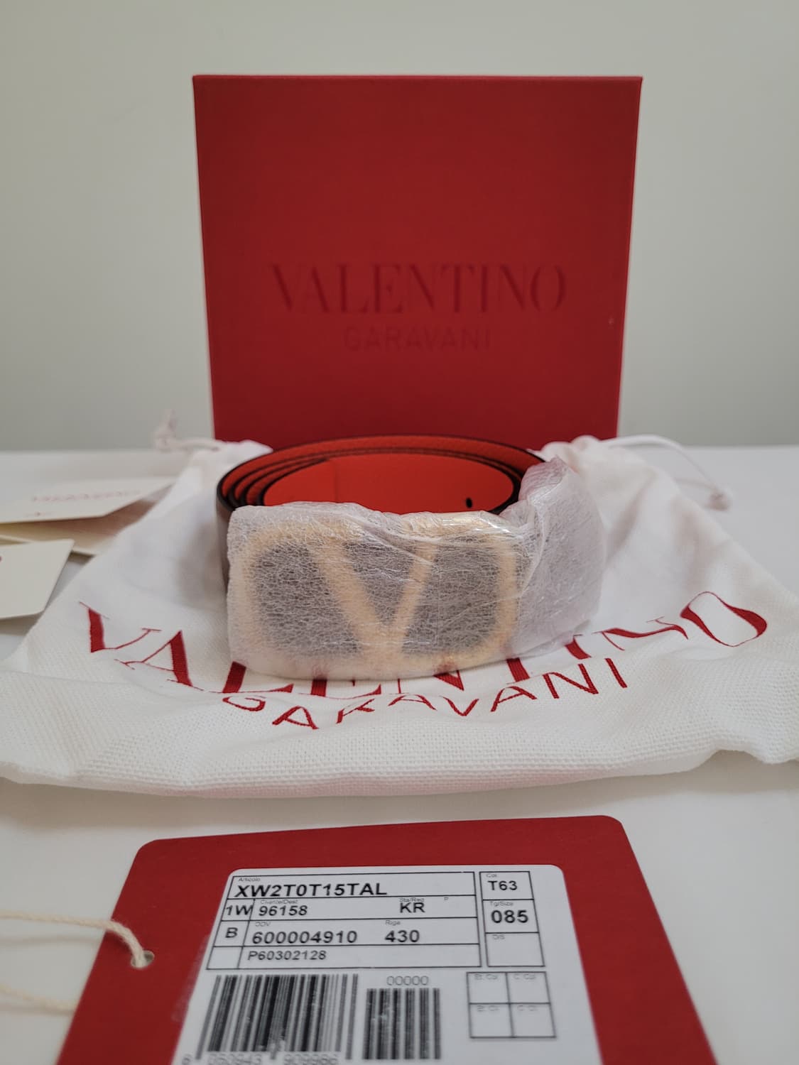 (미사용,새상품) 발렌티노 리버시블 금장 벨트 상품이미지1