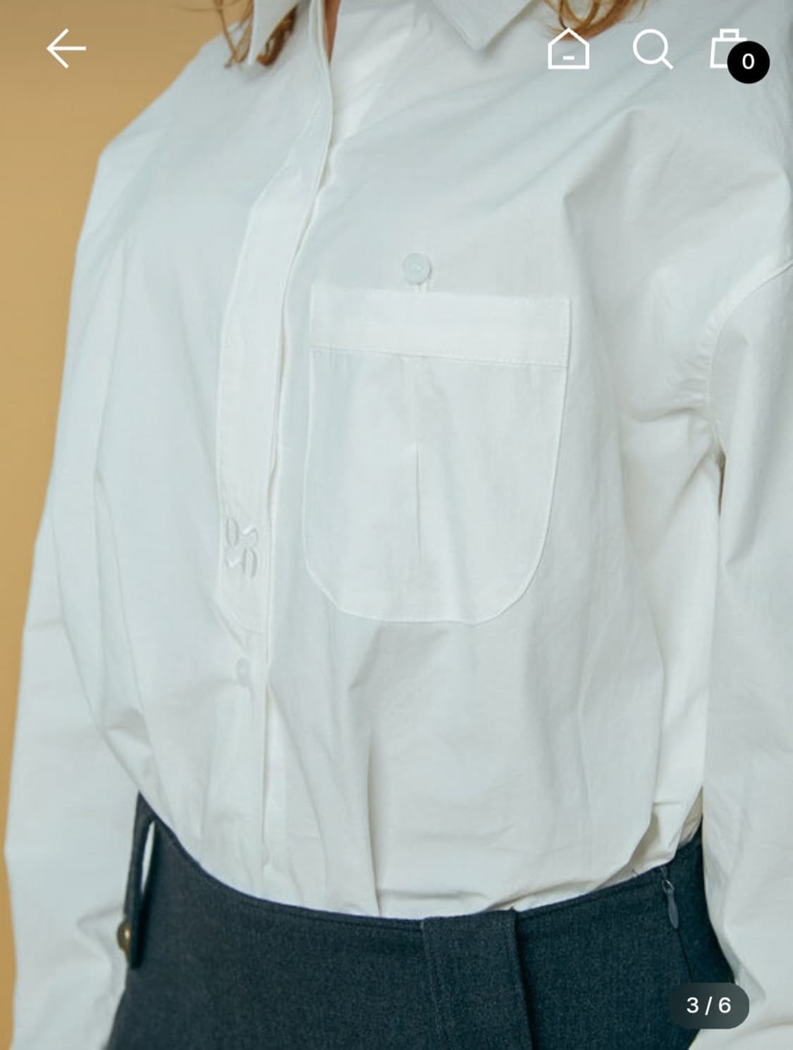 글로니(GLOWNY) 대디 셔츠 화이트 상품이미지2