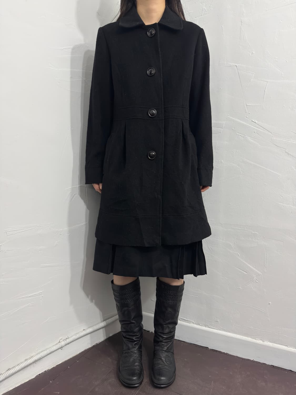 article black button wool coat 상품이미지1