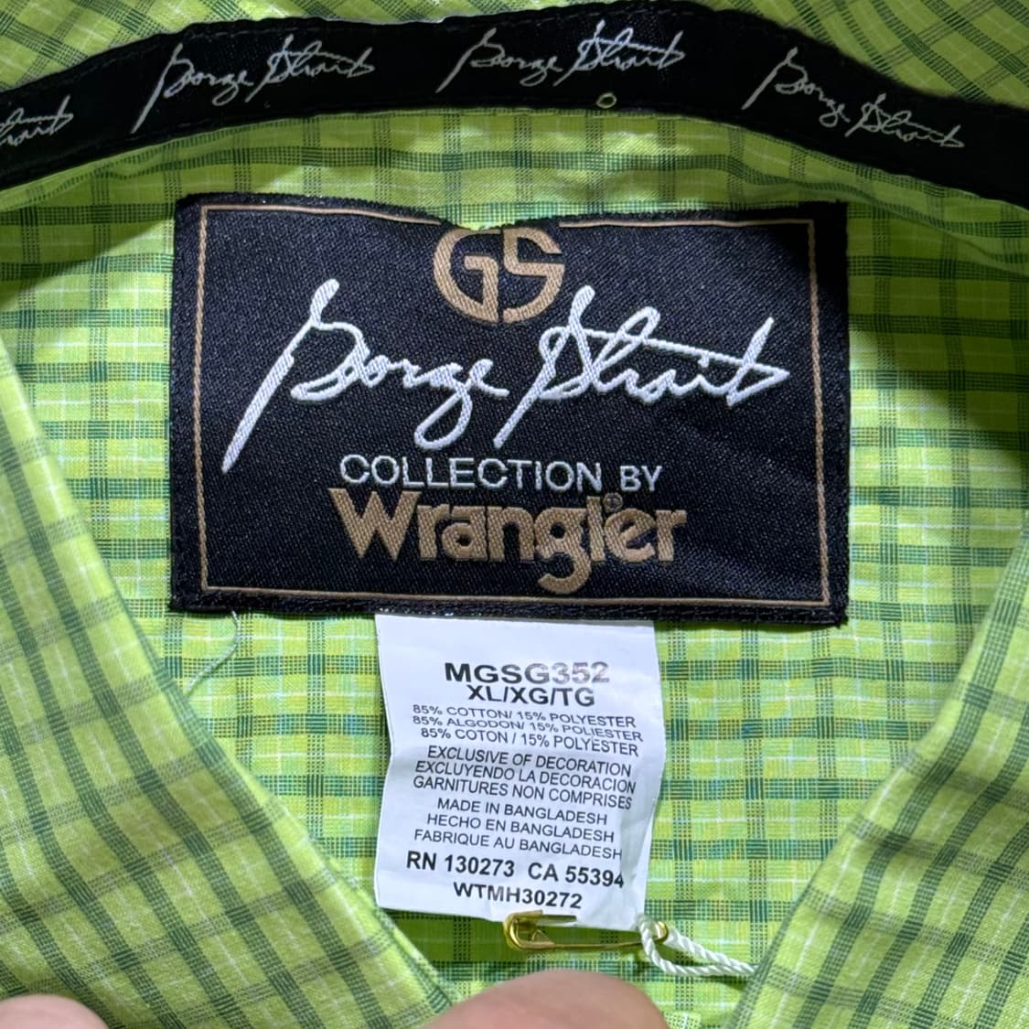 빈티지 Wrangular 체크 반팔 셔츠(kold_8457) 상품이미지3