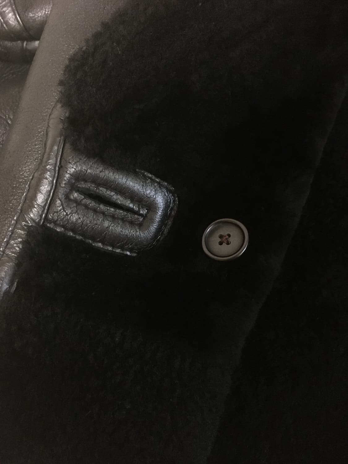 양가죽 양모 무스탕 카코트 블랙 상품이미지5