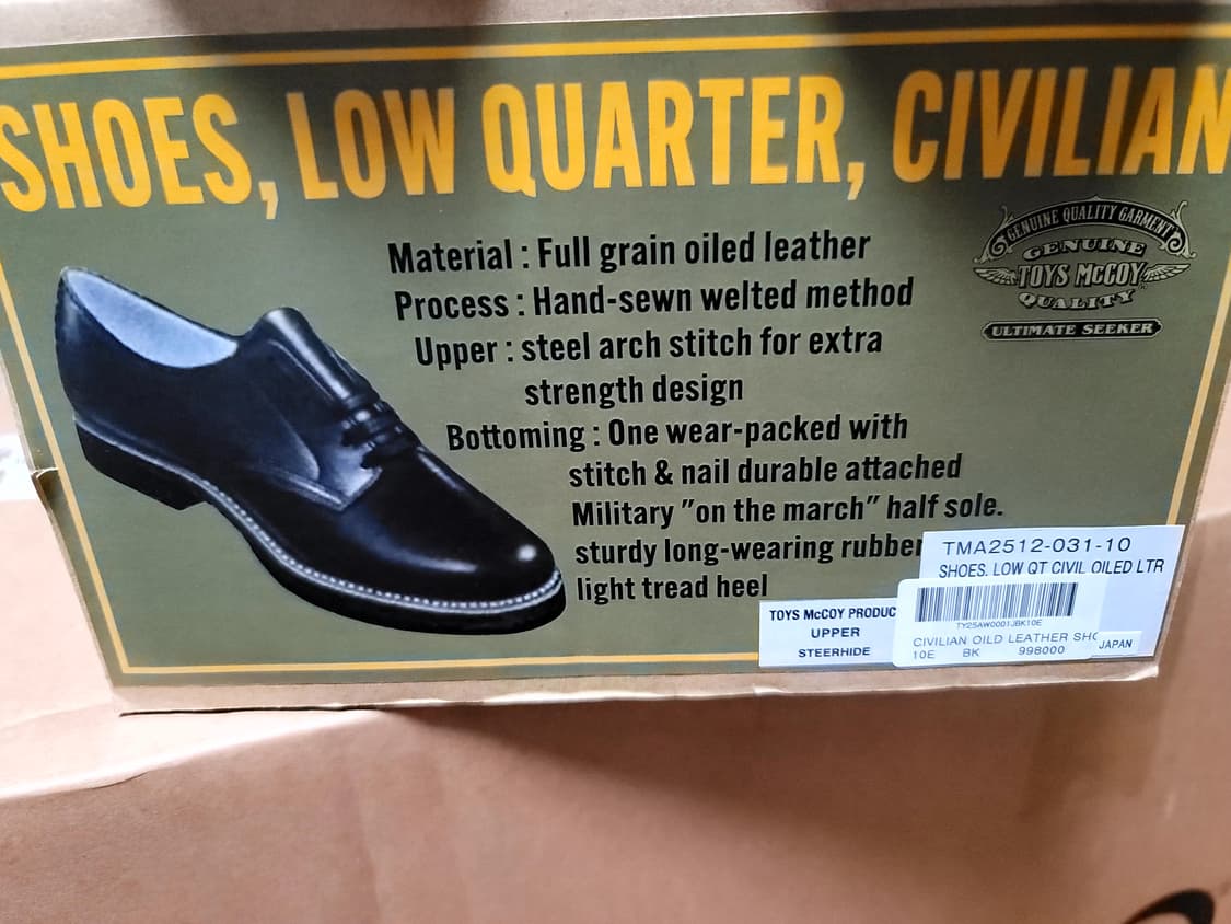 토이즈맥코이 Civilian 로우 쿼터 슈즈 오일드레더 10E 280 상품이미지3