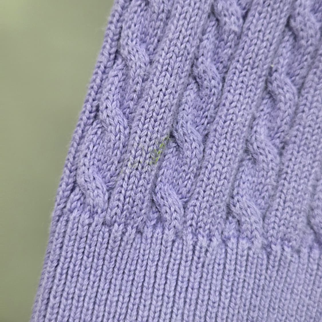 폴로랄프로렌 걸즈 케이블 니트 가디건 연보라 M/8/10 상품이미지6