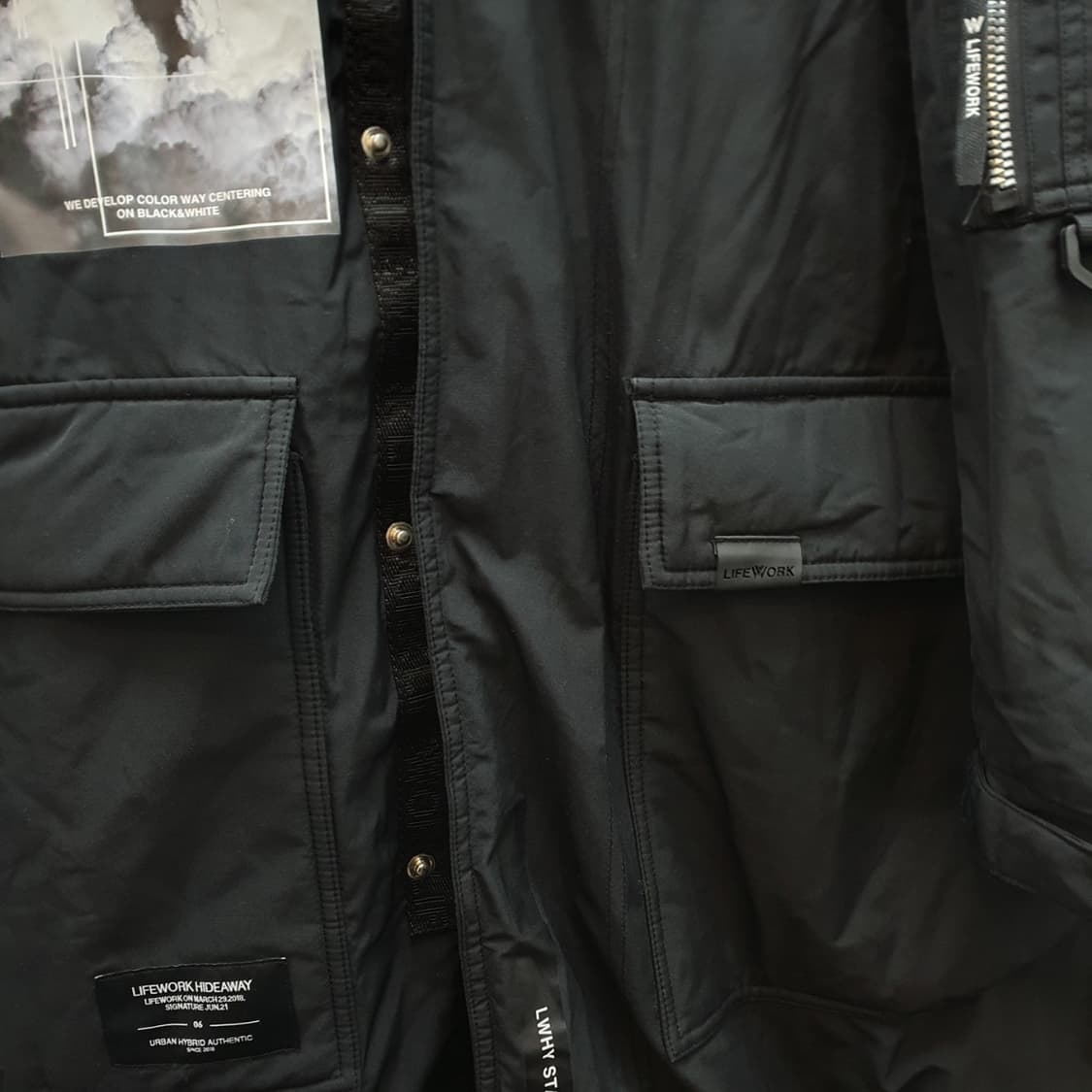 라이프워크 롱 패딩 점퍼 블랙  상품이미지3