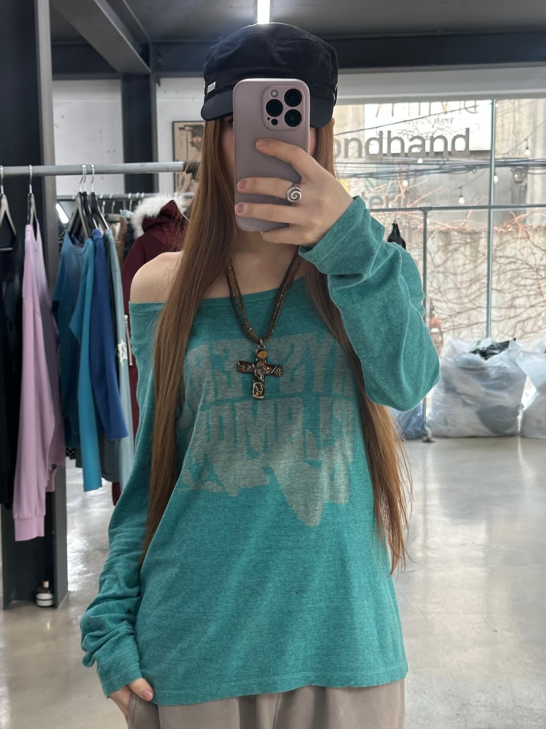 히스테릭글래머 레터링 히스걸 롱루즈 롱슬리브 상품이미지1