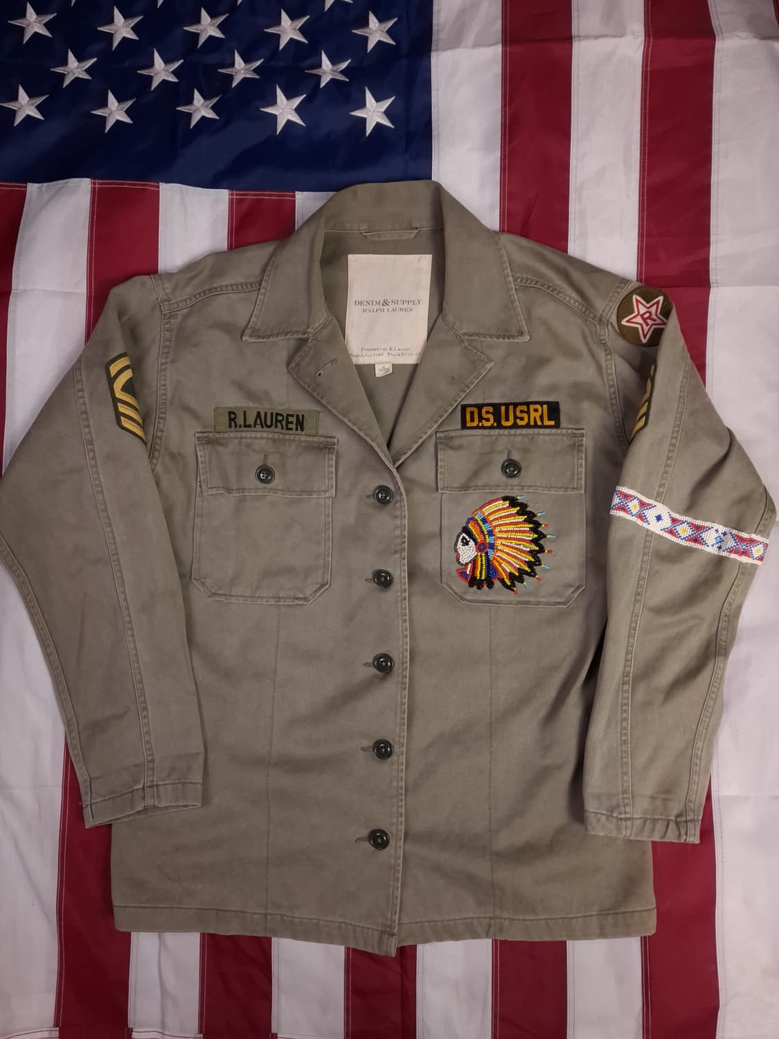 새제품급 오리지날 폴로 데님앤서플라이 인디언 셔츠 상품이미지1