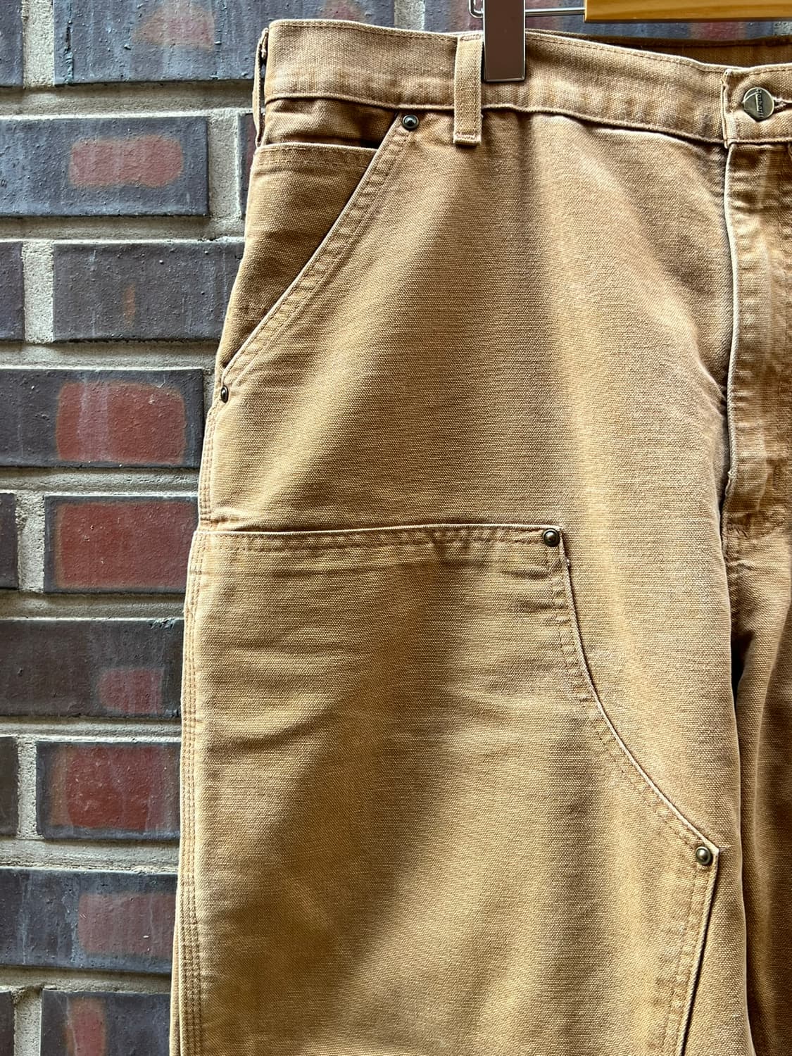 00's [40] 칼하트 B136 더블니 브라운 덕 카펜터 덩가리핏 팬츠 상품이미지3