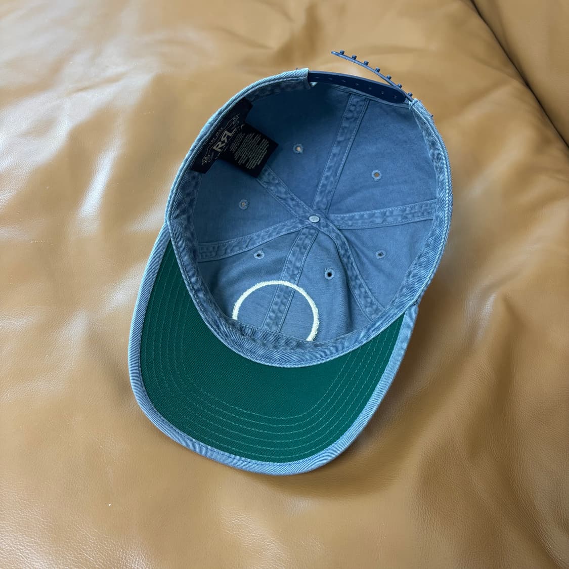 RRL 더블알엘 랄프로렌 폴로 윙로고 6패널 볼캡 모자 미드나잇 블루 상품이미지6