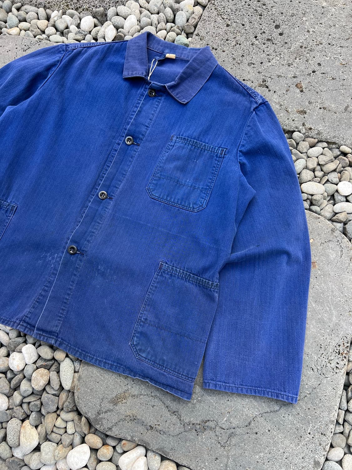 FADED PURPLE BLUE HBT 헤링본트윌코튼 프렌치워크자켓 상품이미지7