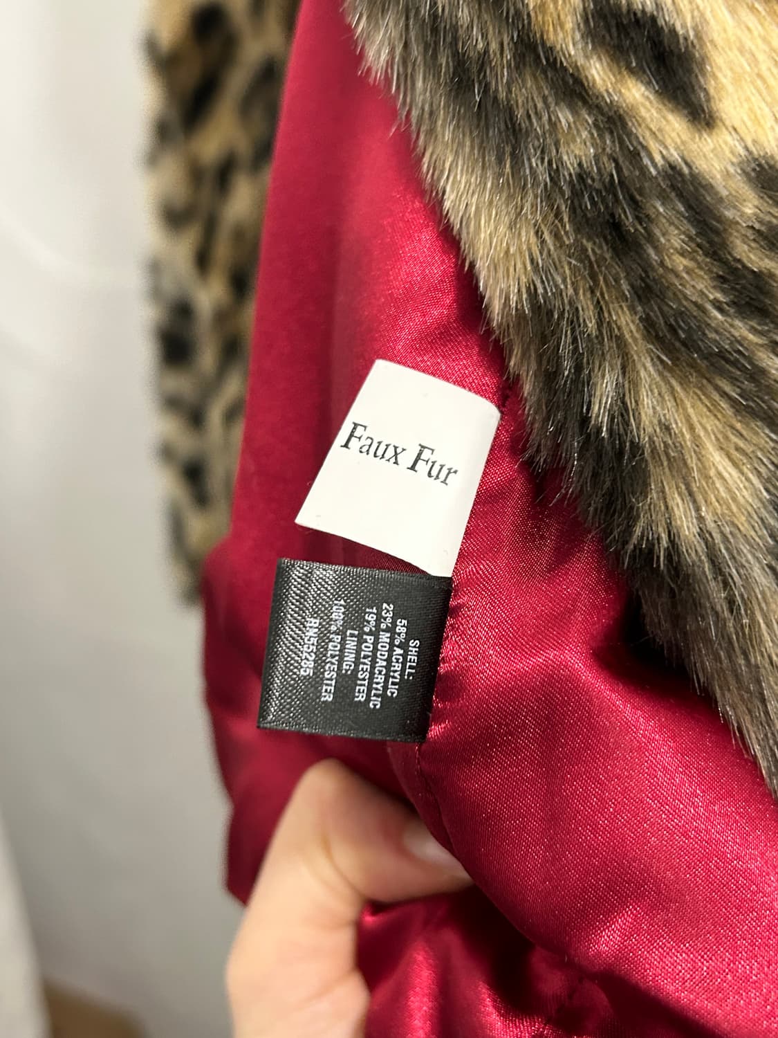 갸루 호피 레오파드 퍼 자켓 상품이미지6