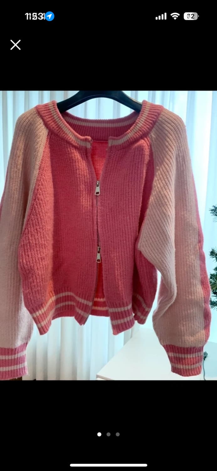 투웨이 지퍼 니트 집업 상품이미지1