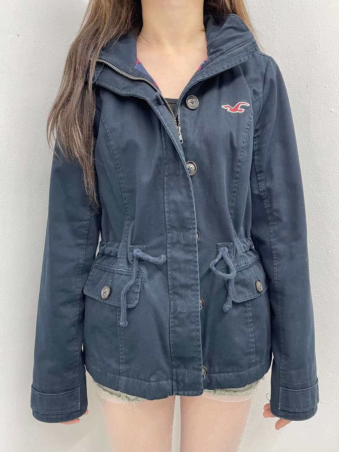 홀리스터 네이비 로고 자켓 핀터깔 상품이미지2