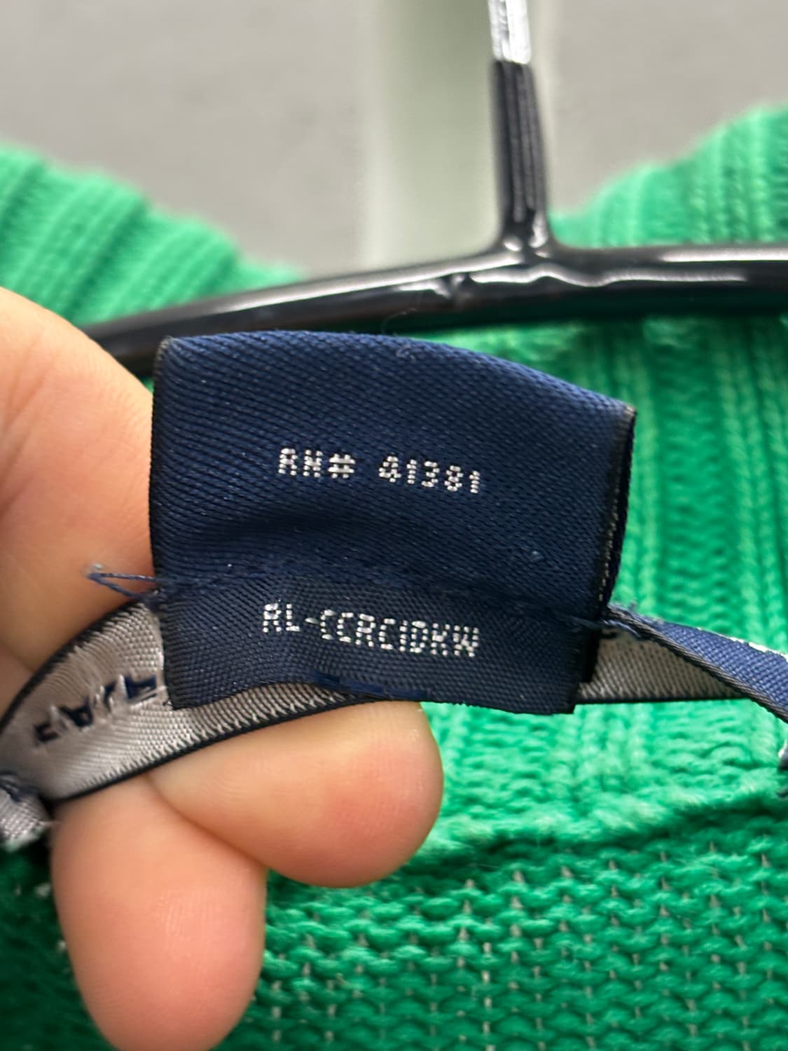 폴로 랄프로렌 케이블 니트 집업 그린 S 상품이미지6