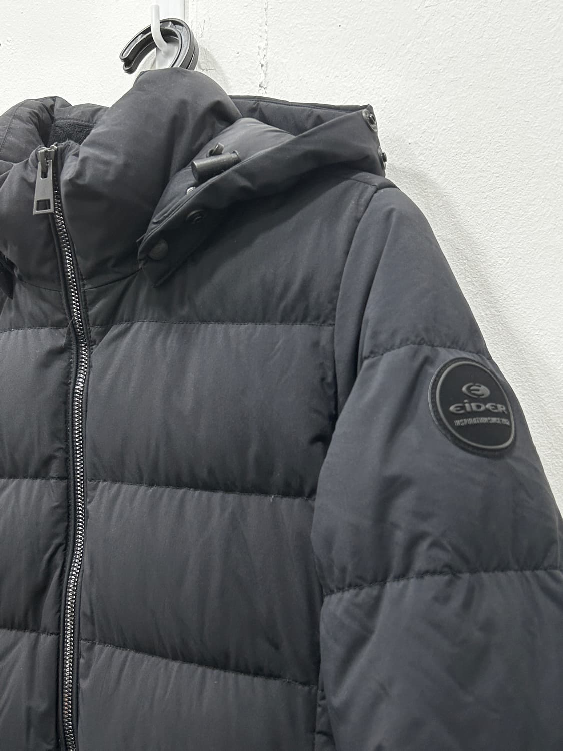 아이더 구스다운 블랙 롱패딩 여성 S 상품이미지3