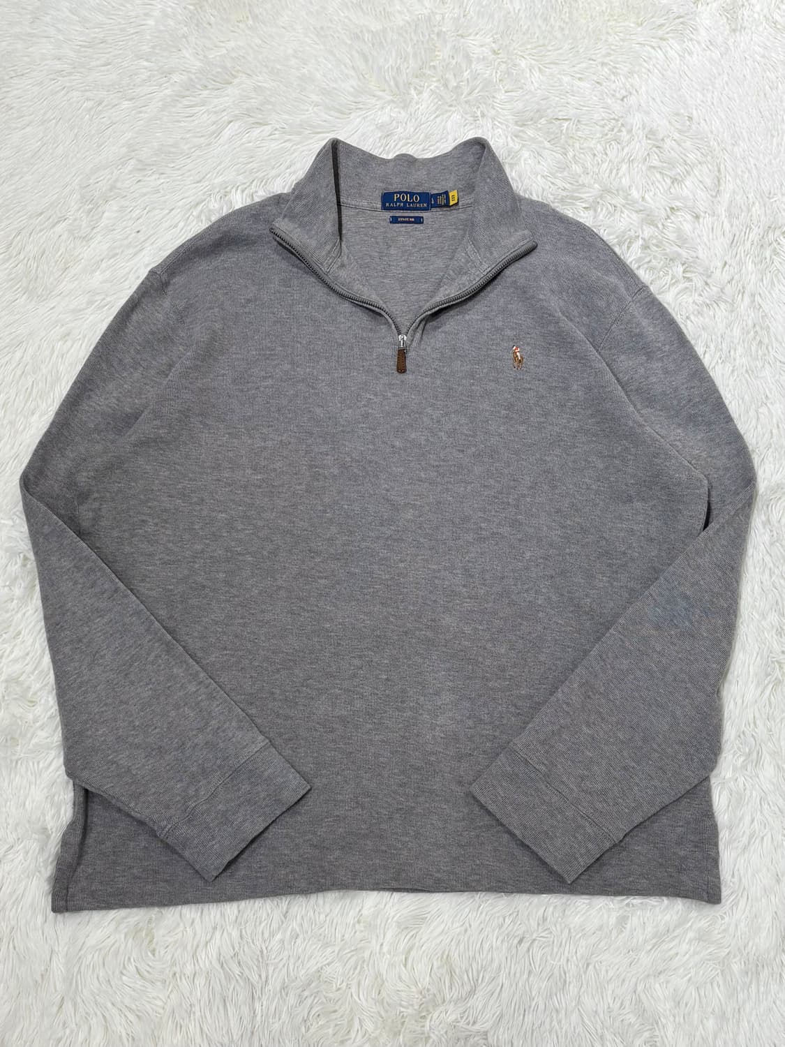 폴로랄프로렌 qr 멀티포니 그레이 코튼 반집업 상품이미지5