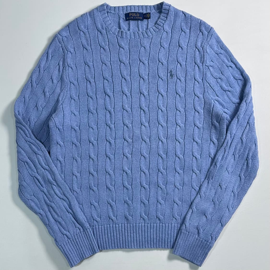 폴로 랄프로렌 스카이블루 케이블 니트 상품이미지1