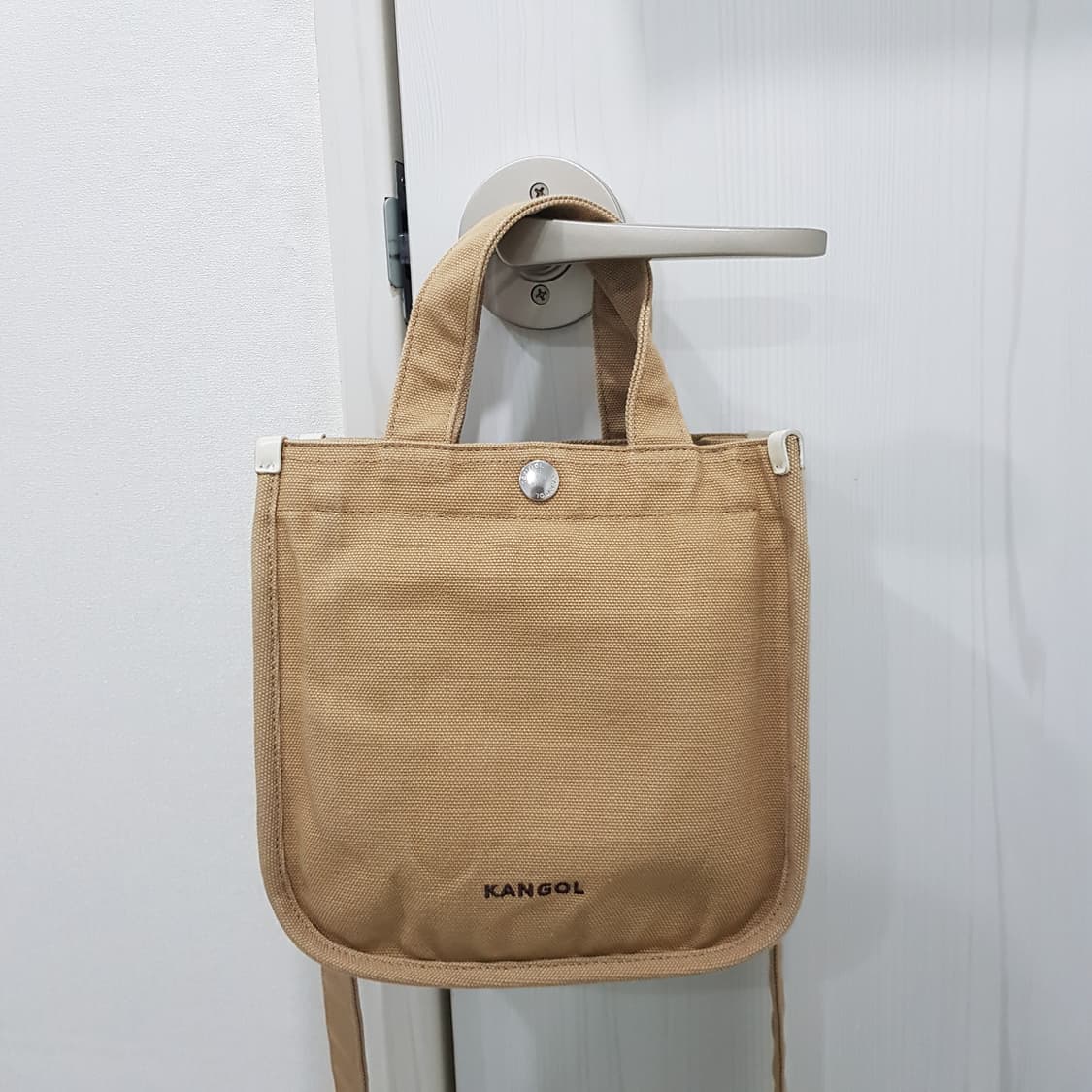 캉골 캔버스 미니 크로스 토트백 베이지 상품이미지2