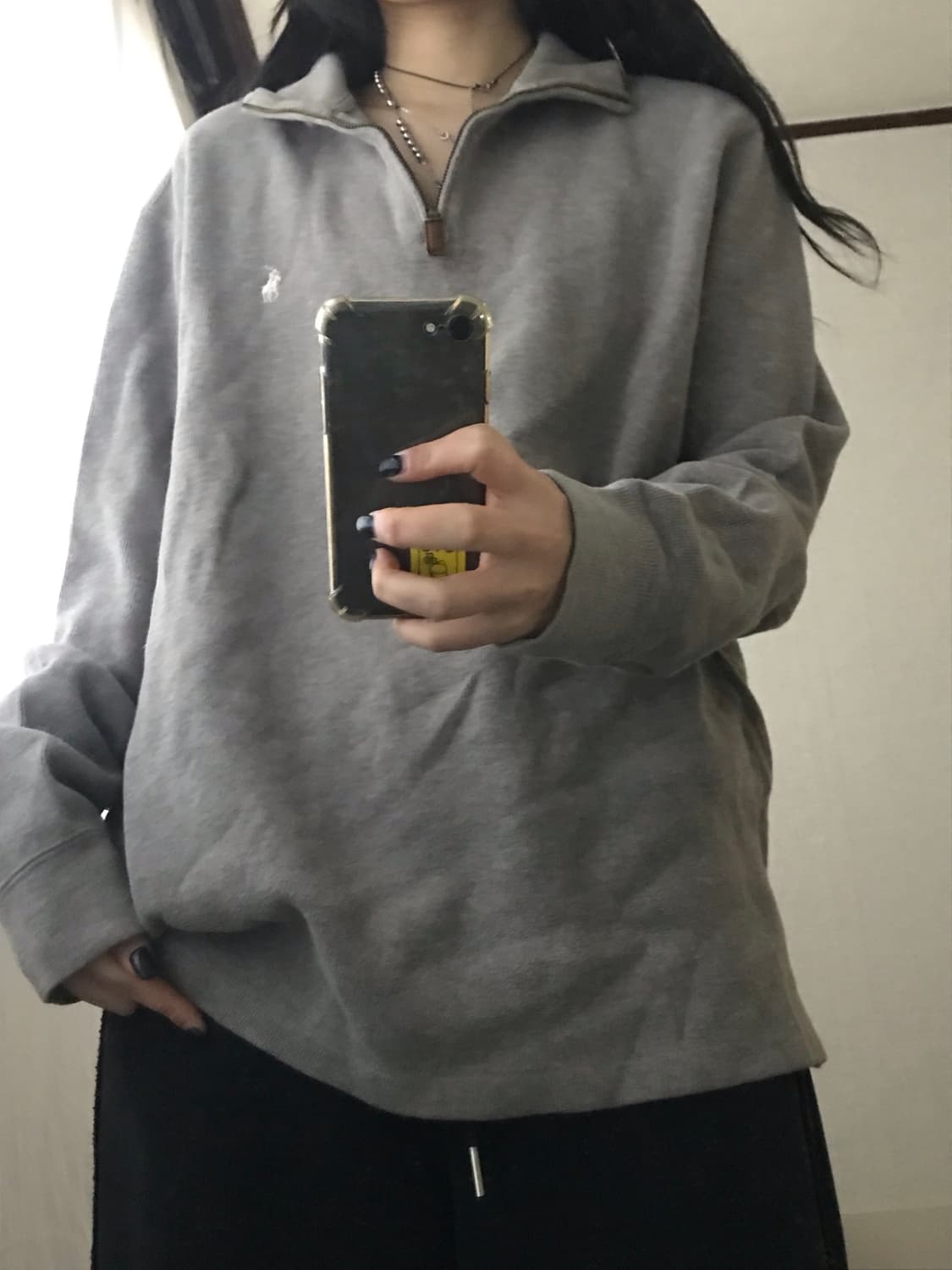 폴로 연그레이 반집업 상품이미지5