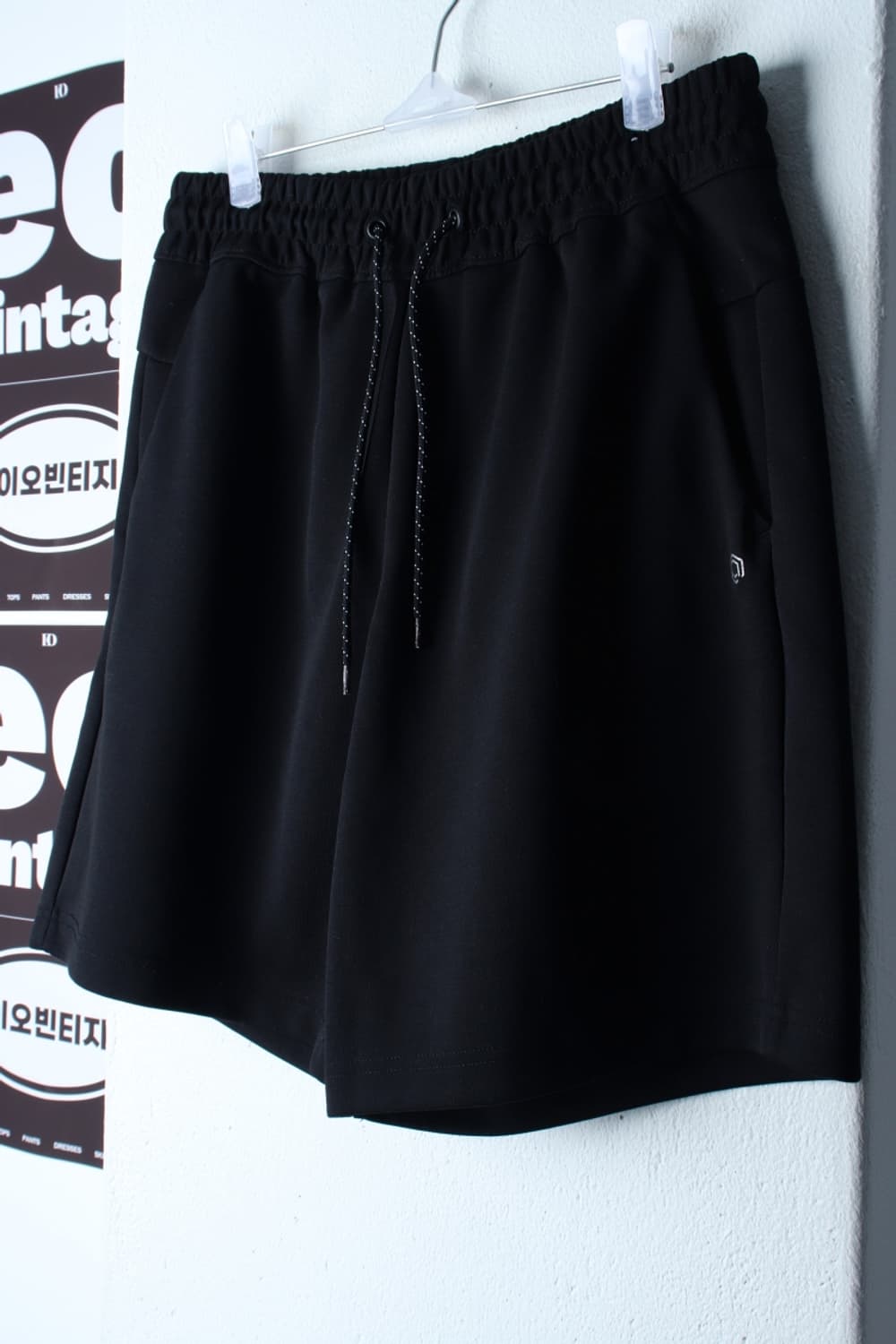 (L-XL) 탑텐 반바지 팬츠 오버핏 밴딩 블랙-P9849 상품이미지1