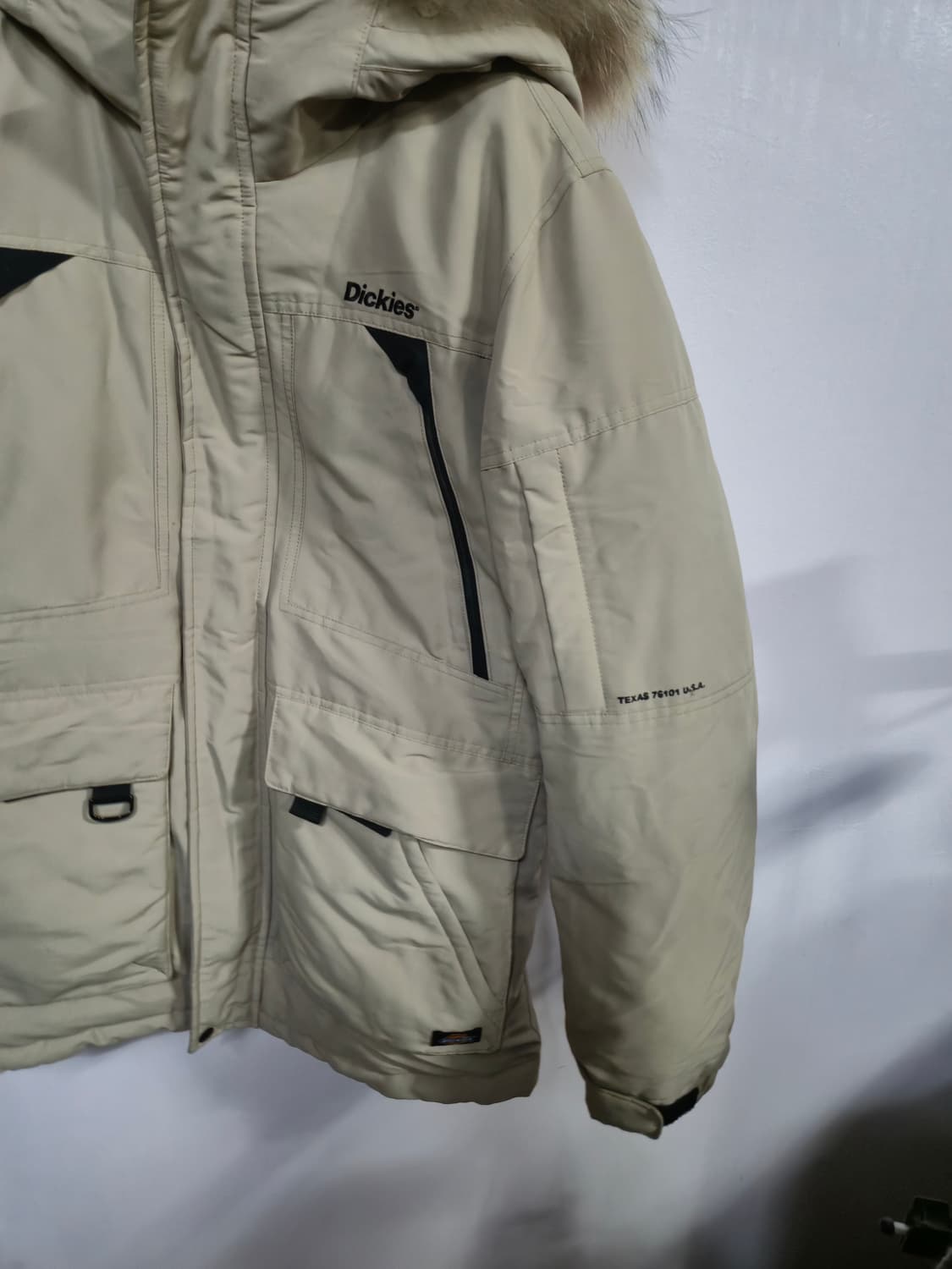 디키즈 후드 패딩 점퍼 베이지 상품이미지5