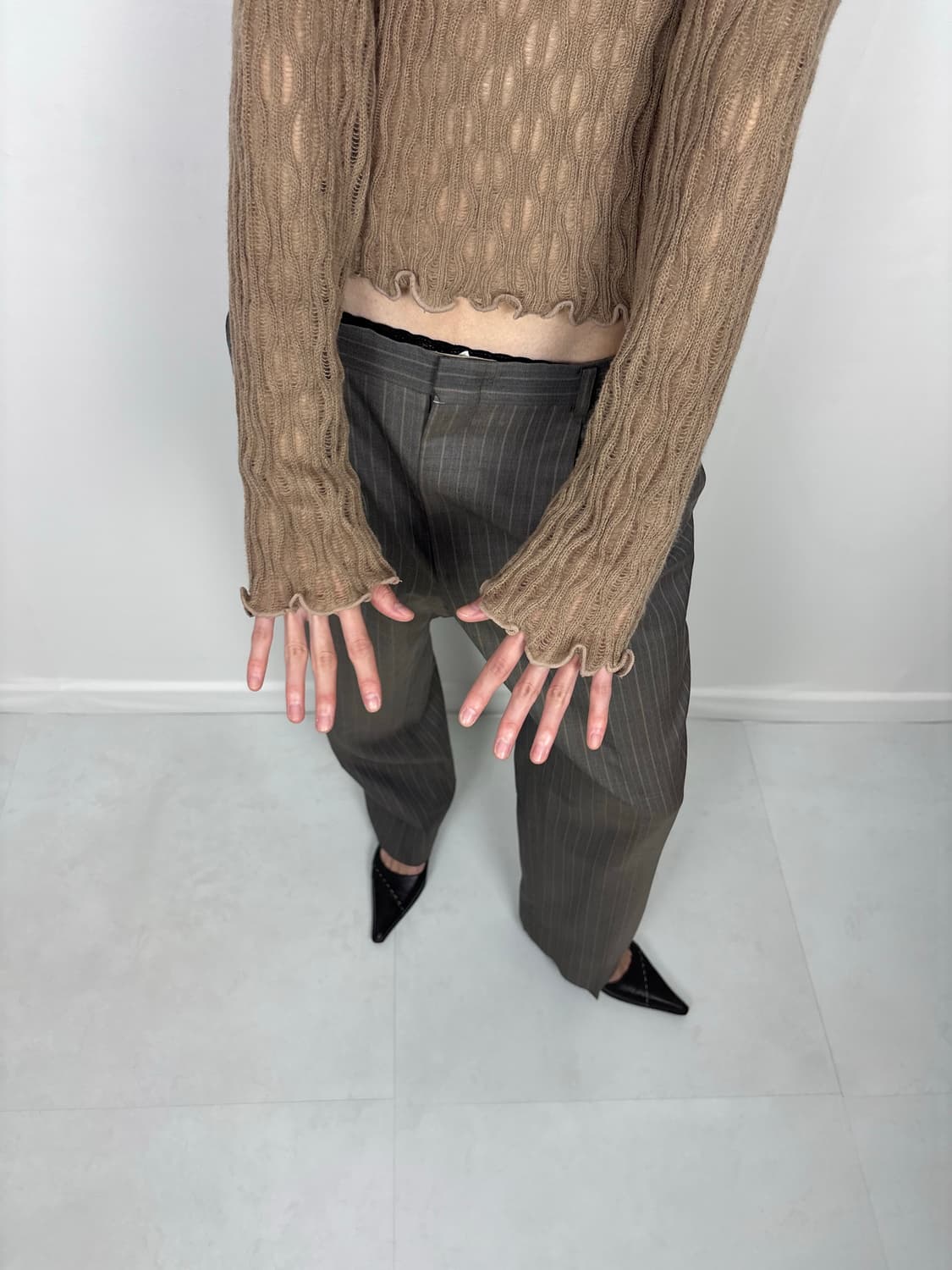 BROWN WAVE WOOL KNIT 상품이미지3