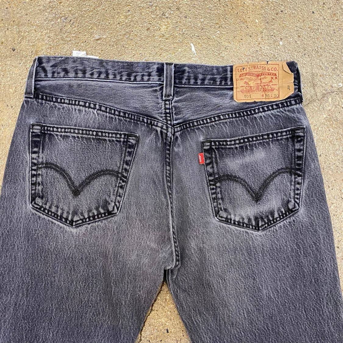 00’s Made in USA 리바이스 501 흑청 데님 팬츠 상품이미지7