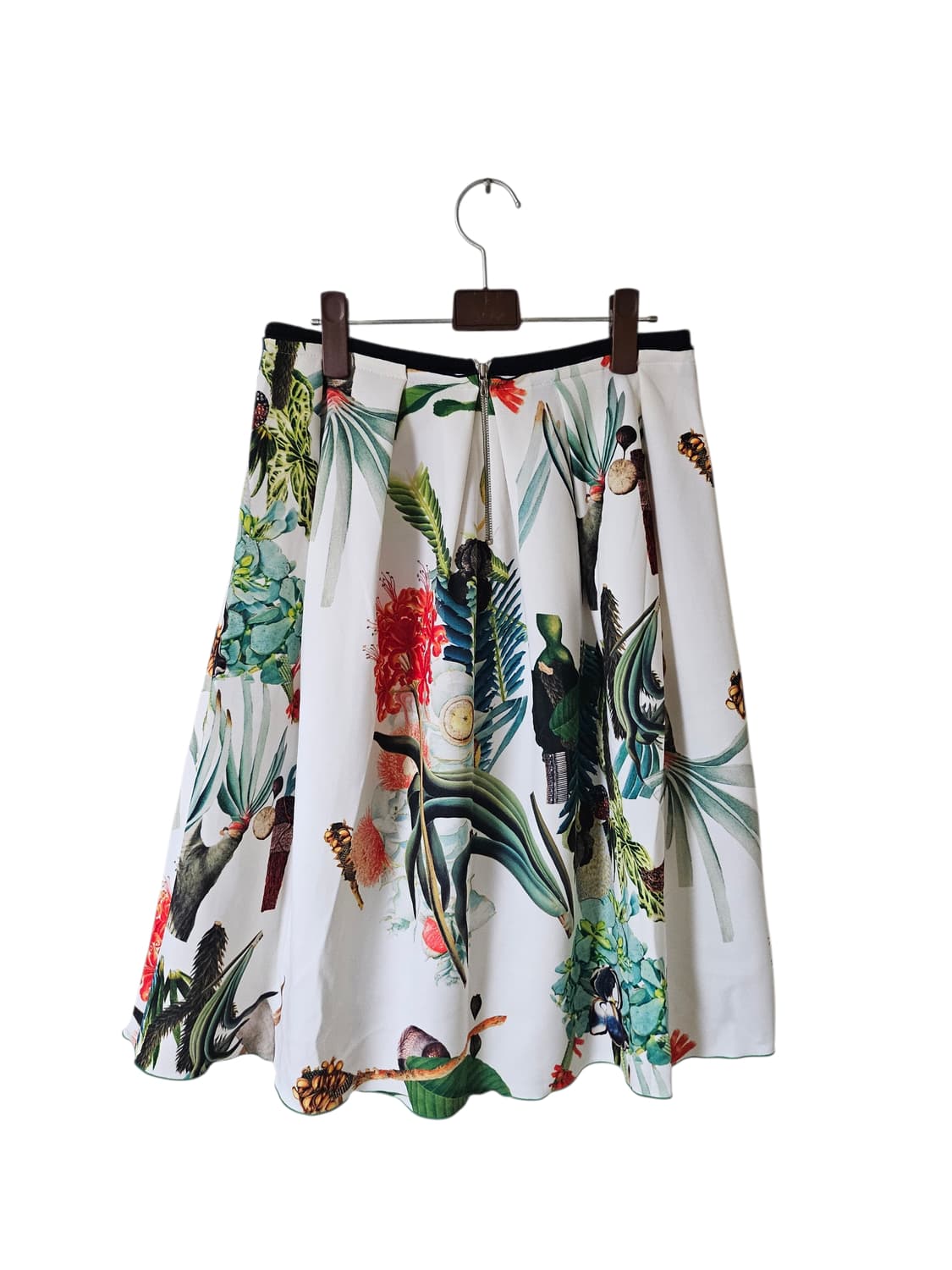 티렌 THYREN 패턴 네오플랜 플리츠 미디스커트 55(1/2) 상품이미지9