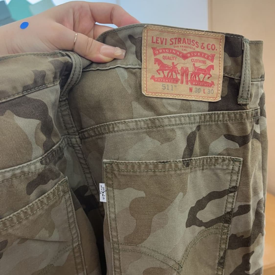 리바이스 511 카모 코튼팬츠 면바지 30인치 C06433 상품이미지5