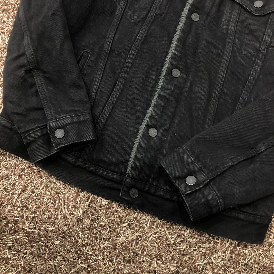 L 리바이스 쉐르파 블랙 데님 트러커 자켓 상품이미지3