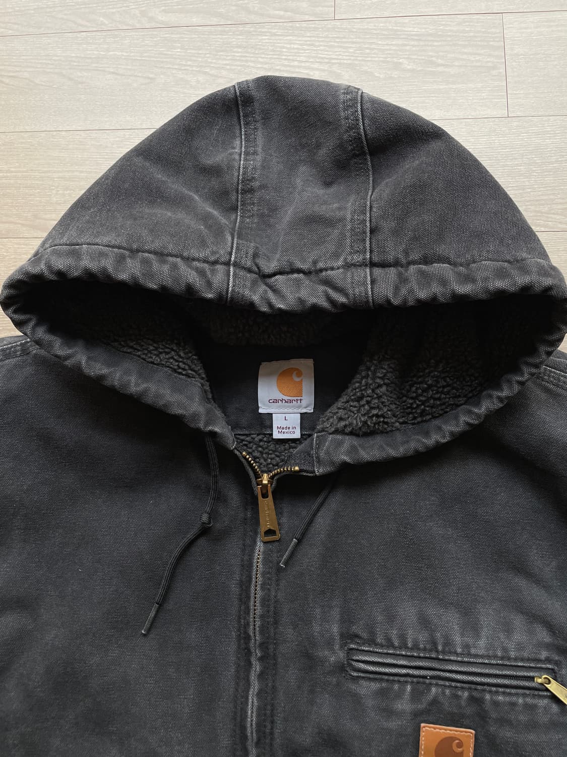 칼하트 시에라 J141 BLK 블랙 디트로이트 후드 자켓 상품이미지3