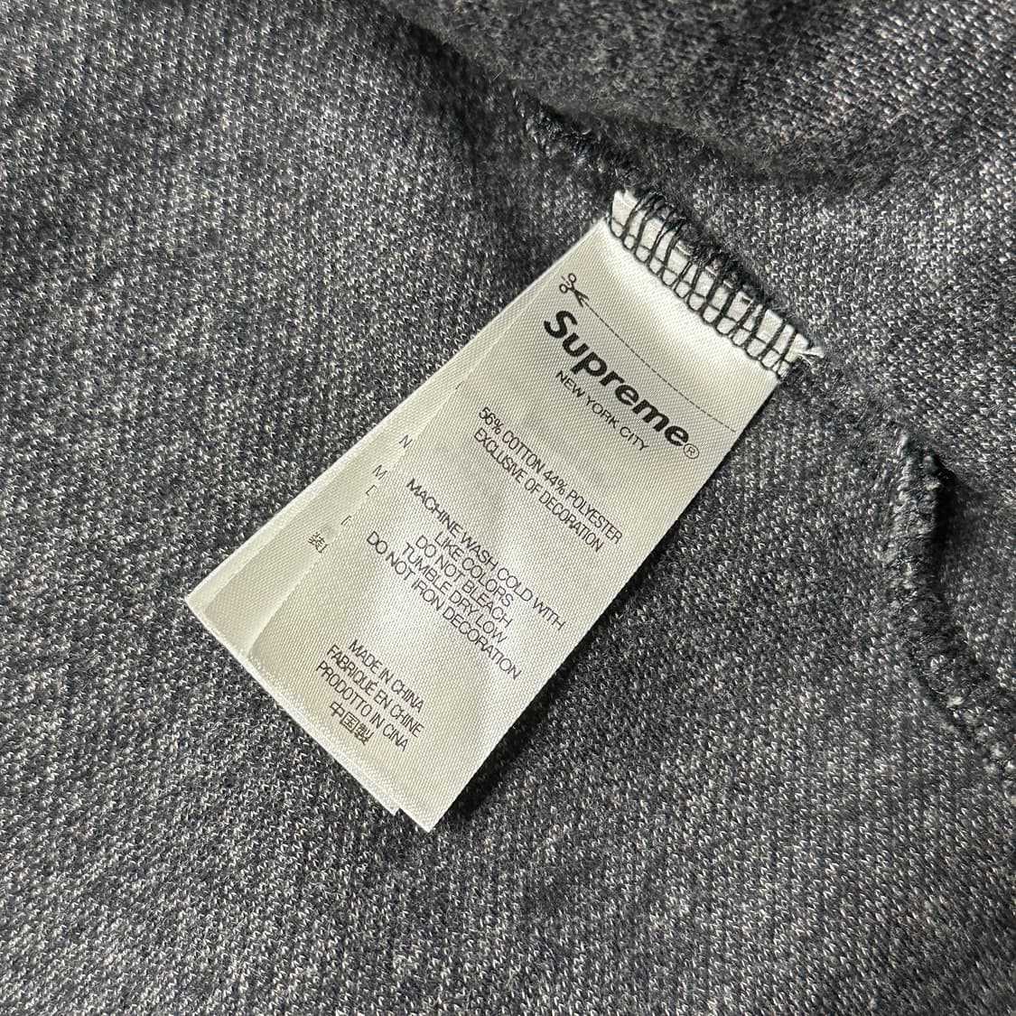 슈프림 브러쉬드 집업 후드 스웨트셔츠 블랙 23FW 상품이미지5