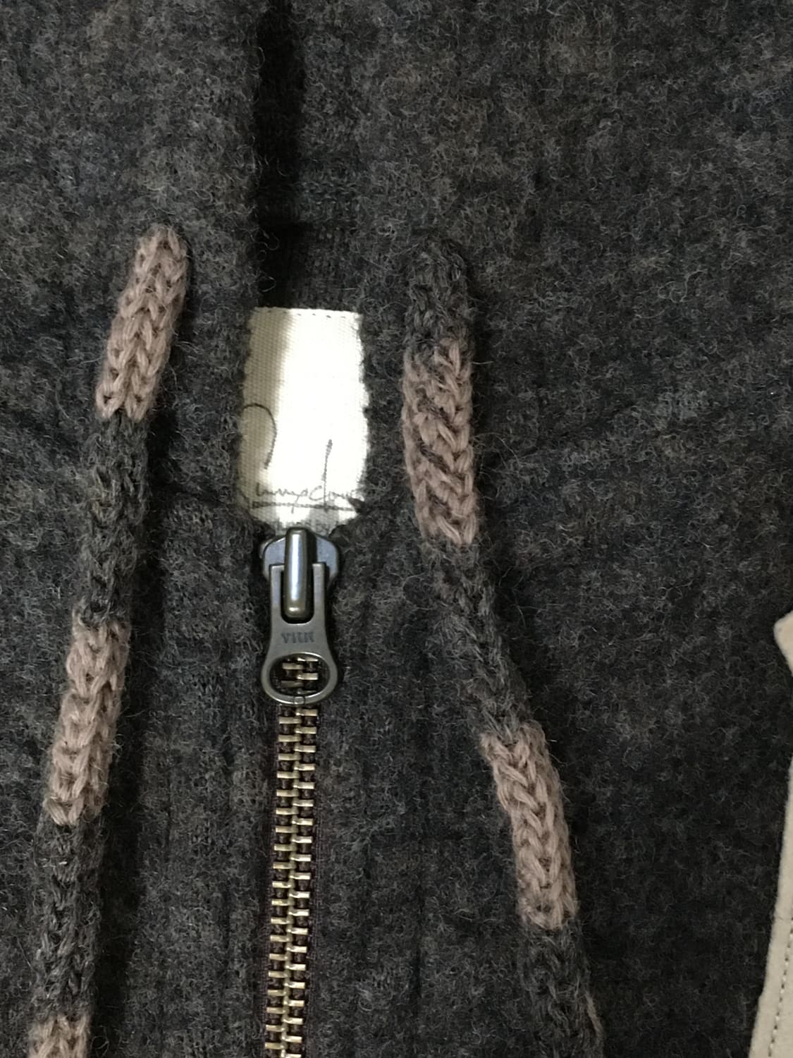 다크브라운 울 후드집업 상품이미지6