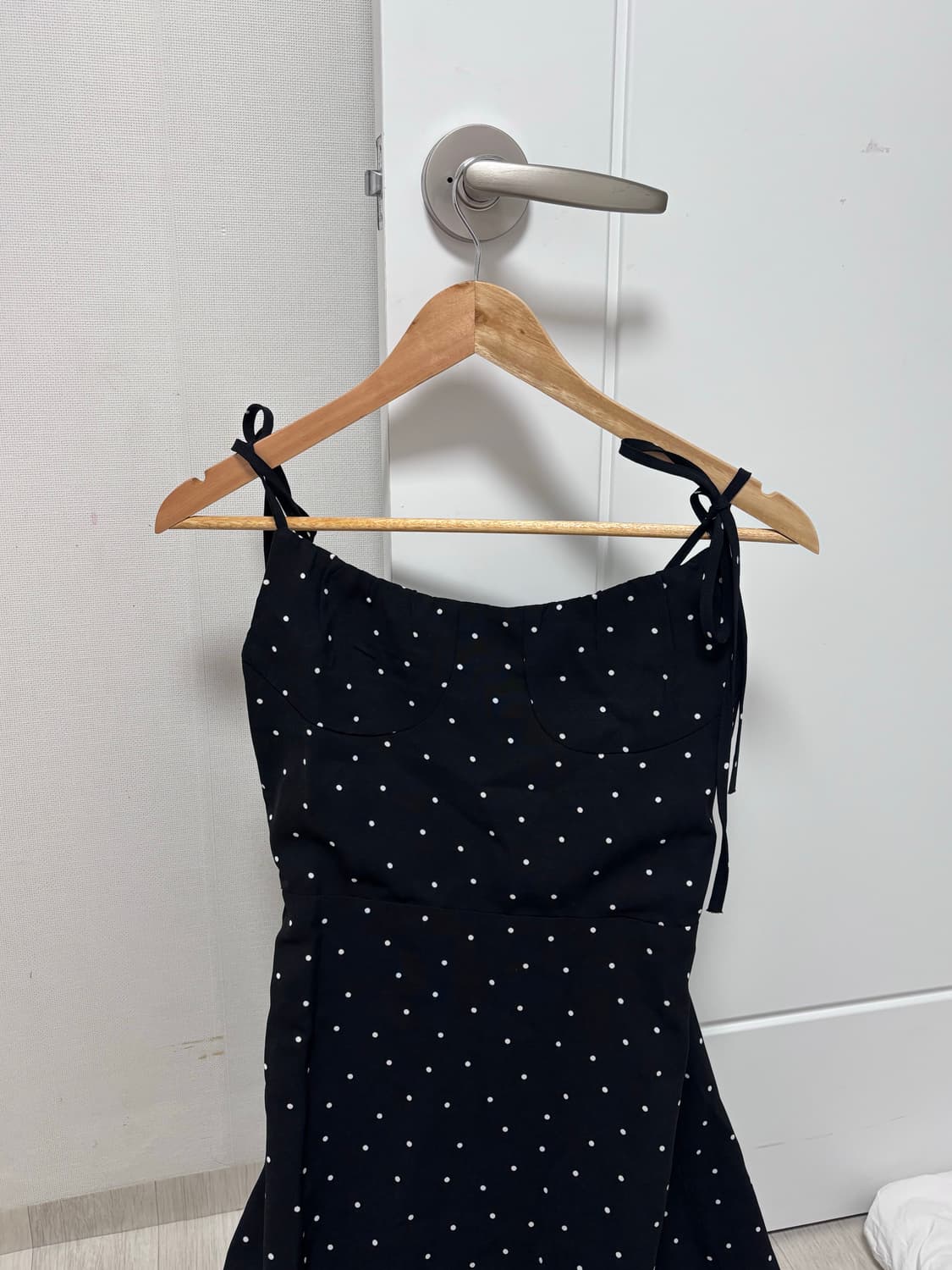 도트 나시 롱 원피스+시스루 가디건 세트 상품이미지7