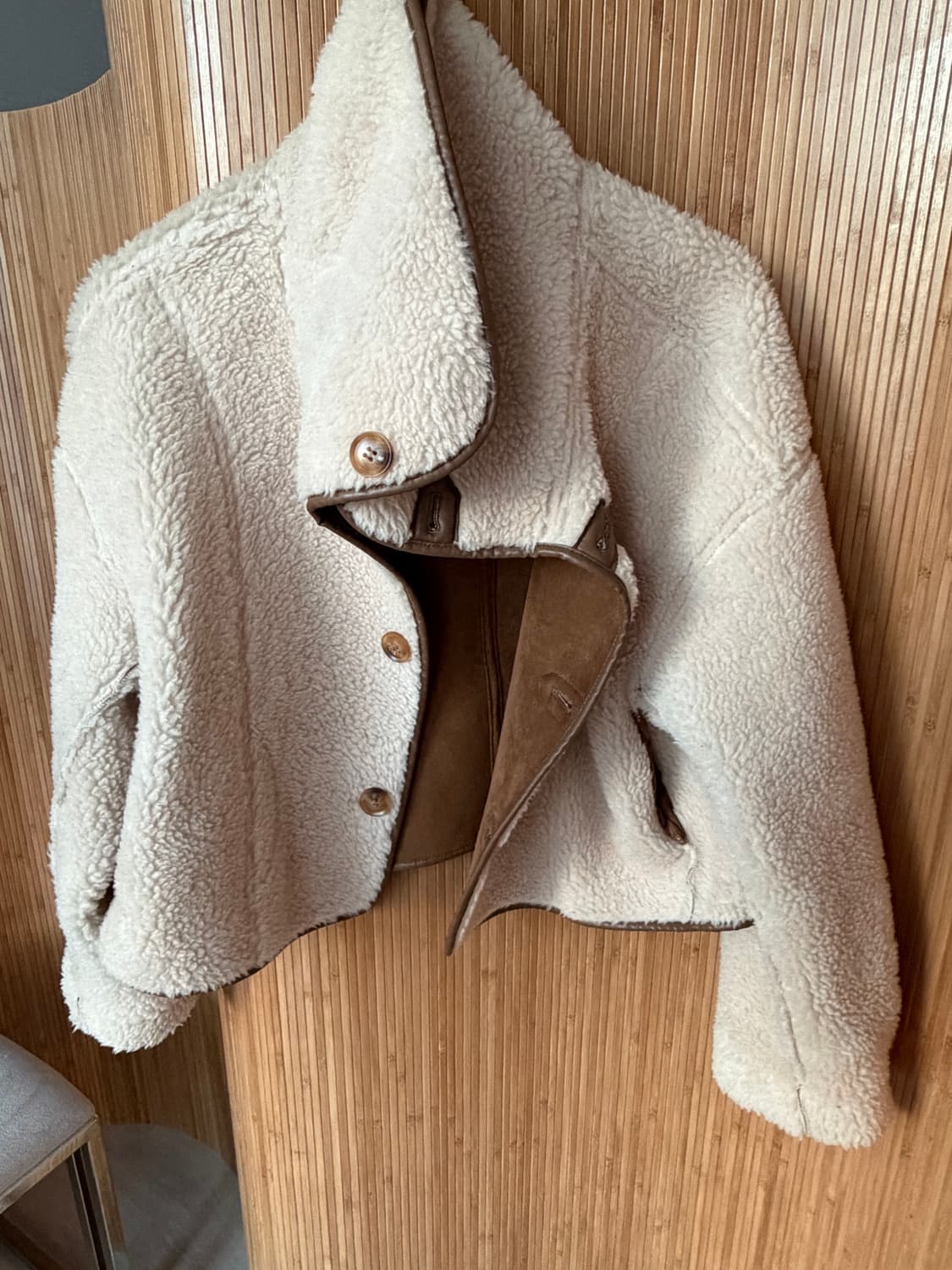 리버시블 하이넥 숏코트 (양모100) 상품이미지3