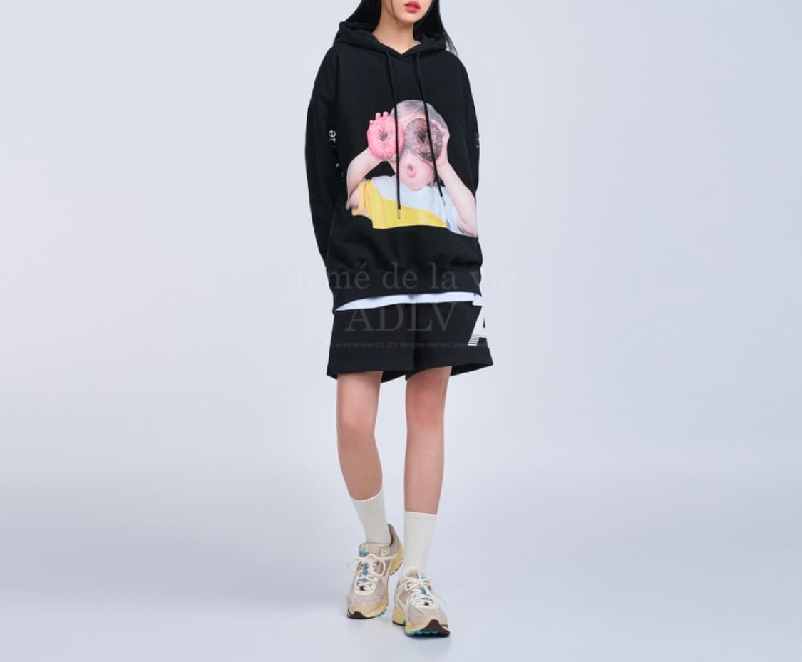 아크메드라비 페이스 후드 블랙 1 size 상품이미지2