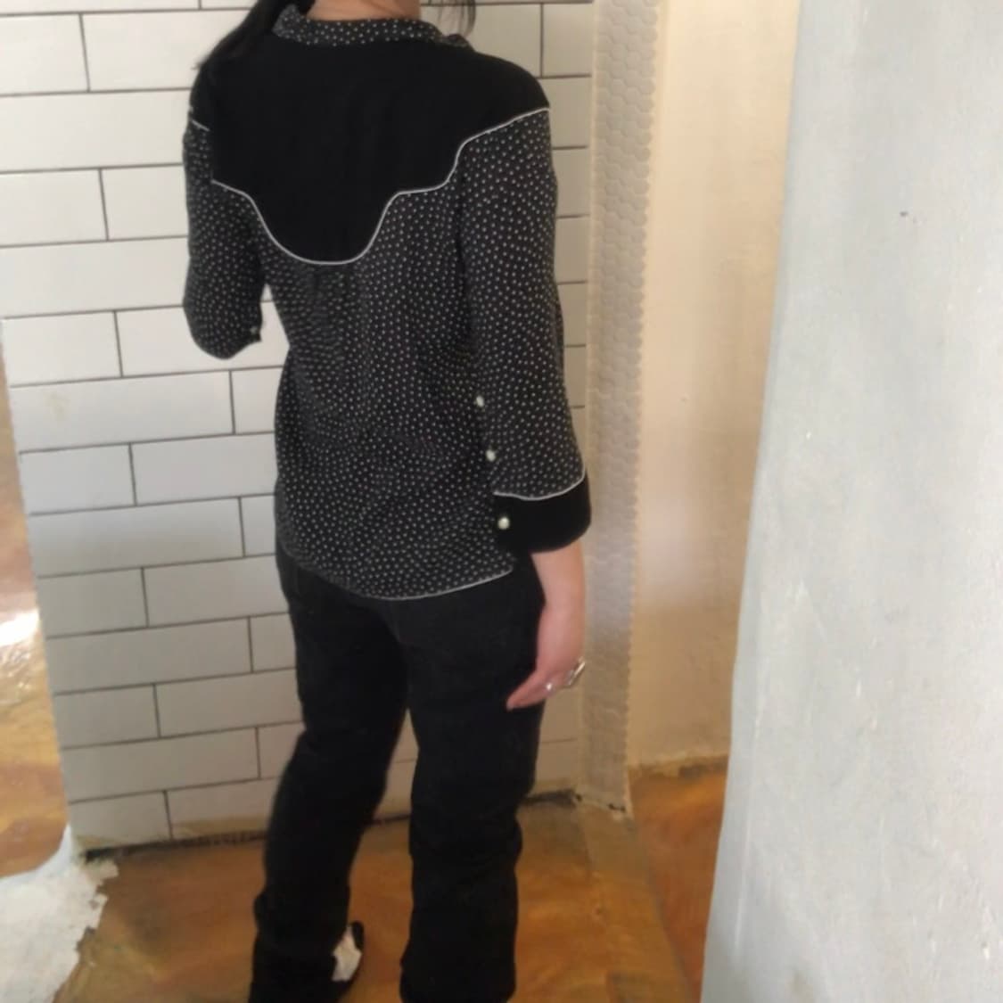 언더커버 도트 배색 웨스턴 셔츠 / 1 사이즈 상품이미지8