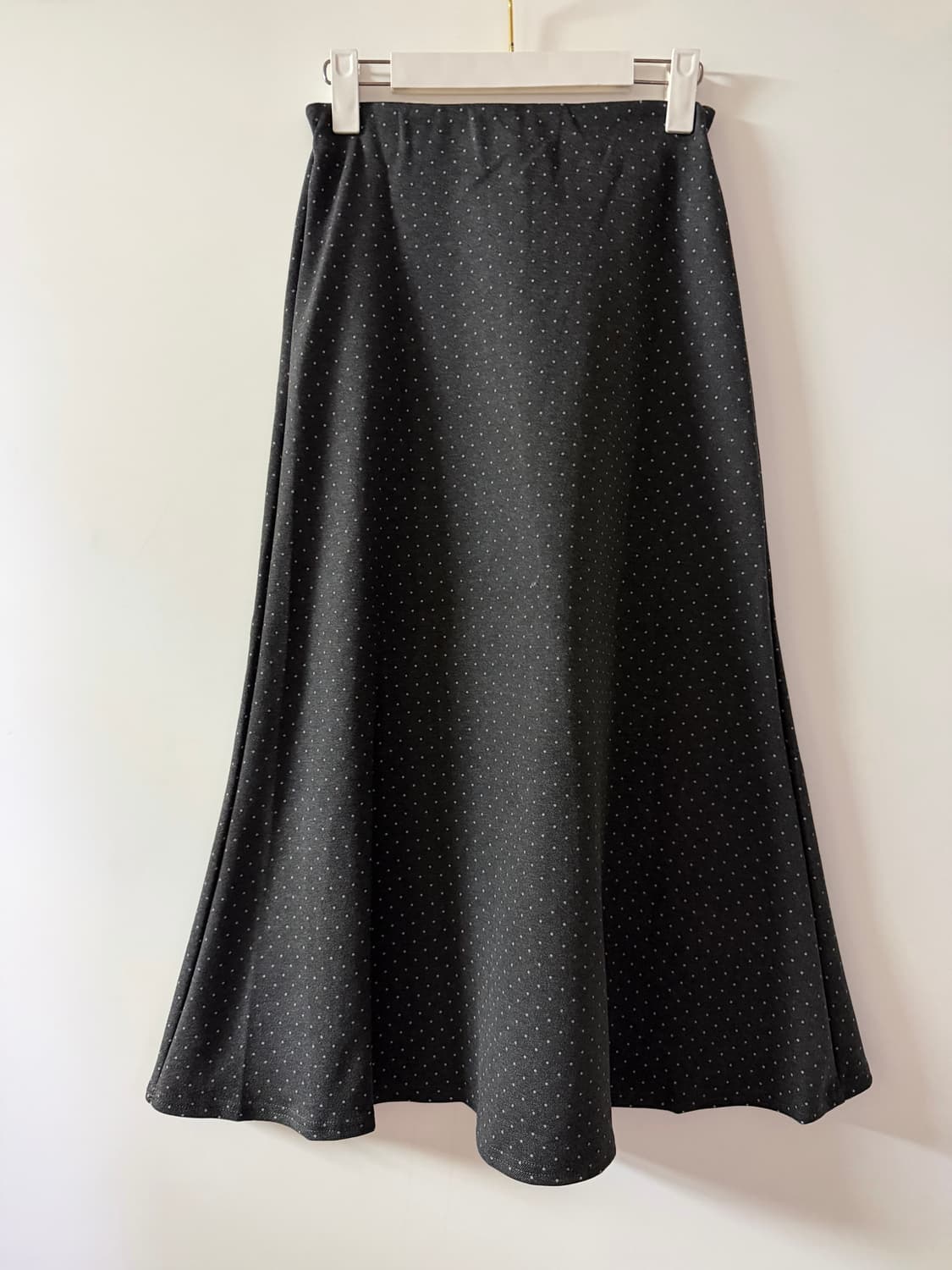 새상품 여자 도트 모직 롱스커트 상품이미지1