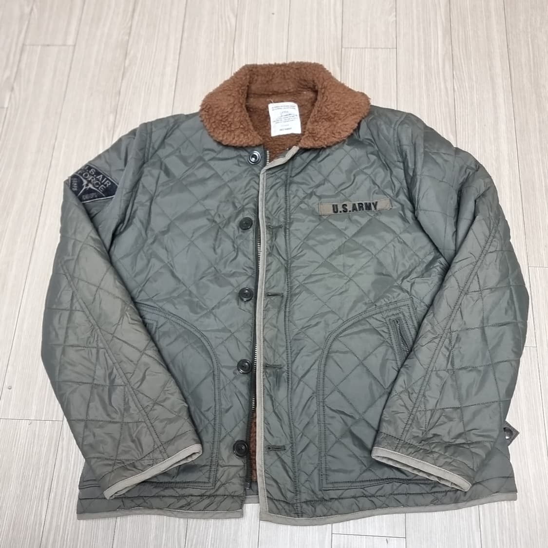 일본제 백넘버 U.S.ARMY 퀼팅 덱자켓 M사이즈 상품이미지1